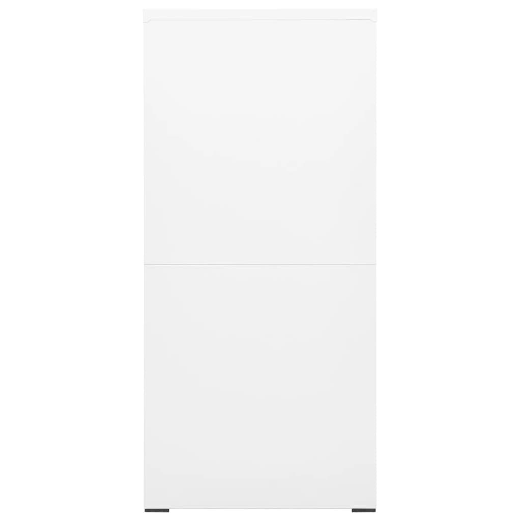 Filing Cabinet White 46x62x133 cm Steel