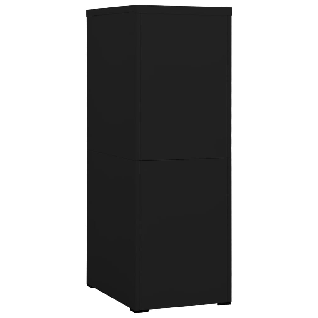 Filing Cabinet Black 46x62x133 cm Steel