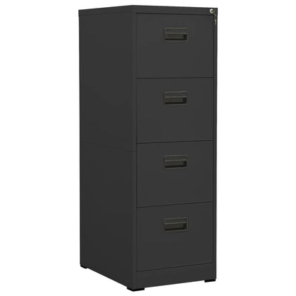 Filing Cabinet Anthracite 46x62x133 cm Steel