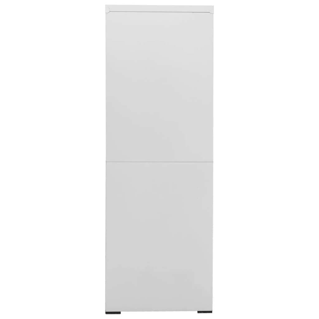 Filing Cabinet Light Grey 90x46x134 cm Steel