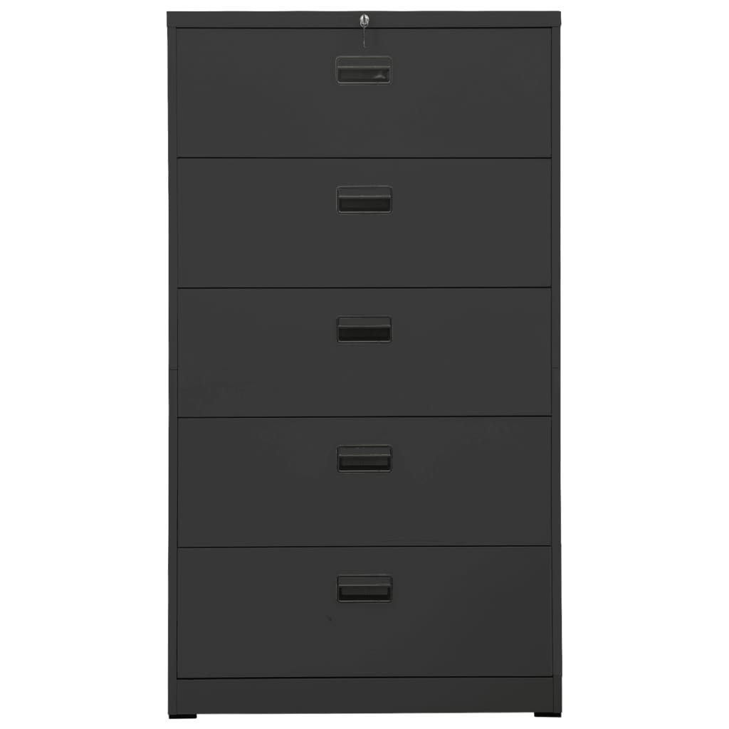 Filing Cabinet Anthracite 90x46x164 cm Steel