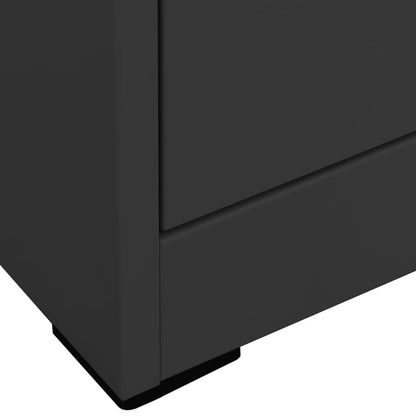 Filing Cabinet Anthracite 90x46x164 cm Steel