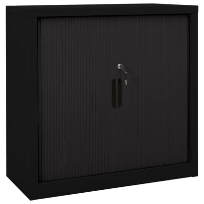 Sliding Door Cabinet Black 90x40x90 cm Steel