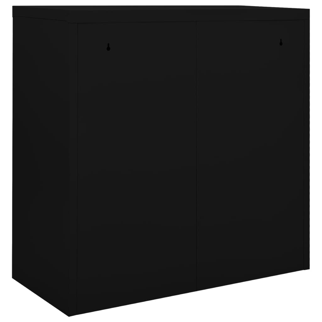 Sliding Door Cabinet Black 90x40x90 cm Steel