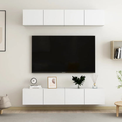 TV Cabinets 4 pcs White 80x30x30 cm Engineered Wood