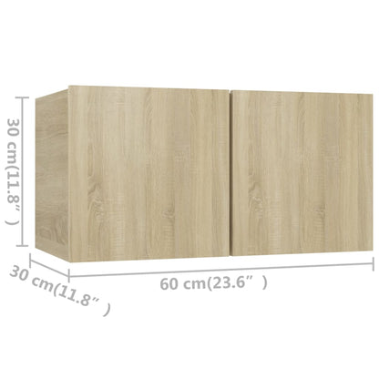 5 Piece TV Cabinet Set Sonoma Oak Engineered Wood