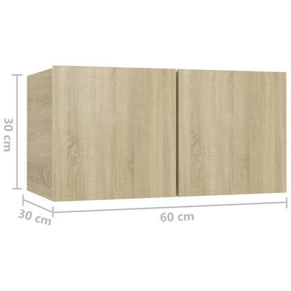 5 Piece TV Cabinet Set Sonoma Oak Engineered Wood