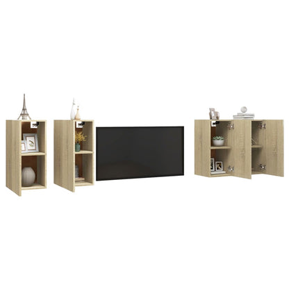 TV Cabinets 4 pcs Sonoma Oak 30.5x30x60 cm Engineered Wood