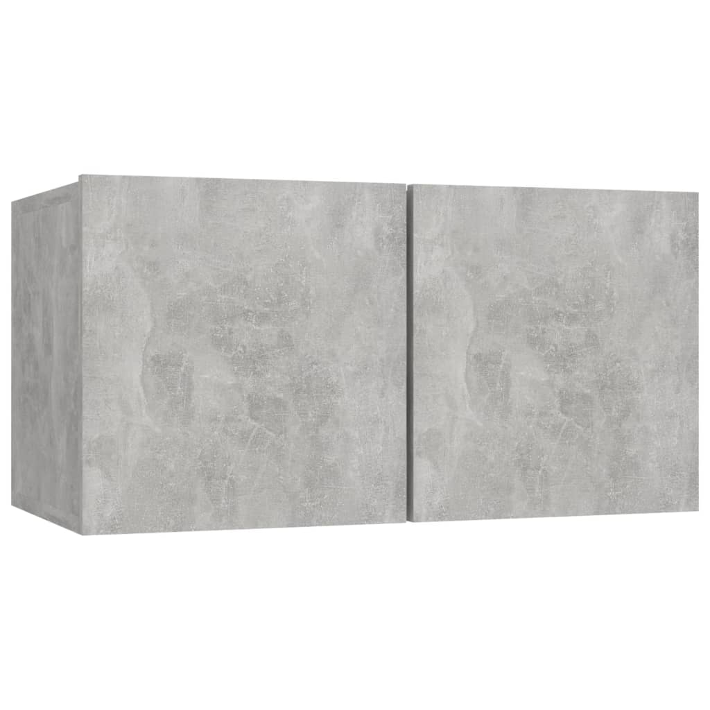 TV Cabinets 4 pcs Concrete Grey 60x30x30 cm Engineered Wood