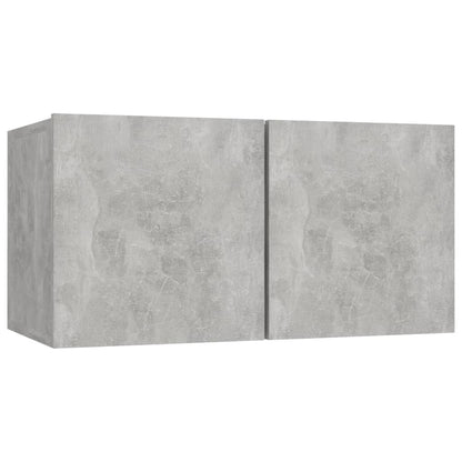 TV Cabinets 4 pcs Concrete Grey 60x30x30 cm Engineered Wood