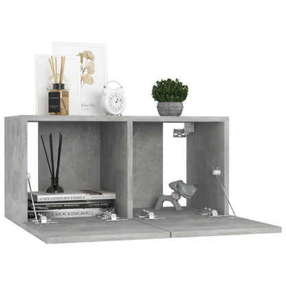 5 Piece TV Cabinet Set Concrete Grey Engineered Wood