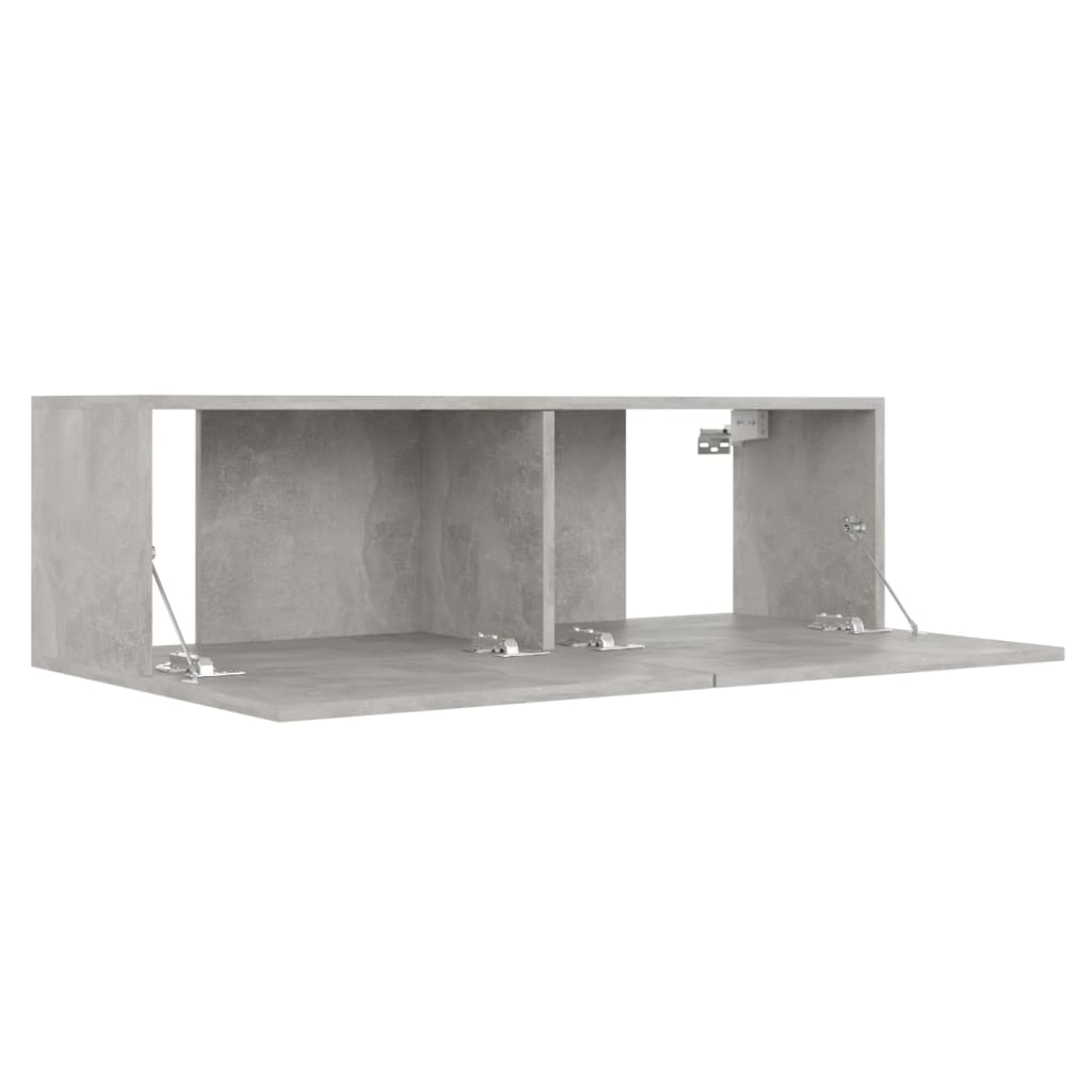 3 Piece TV Cabinet Set Concrete Grey Engineered Wood