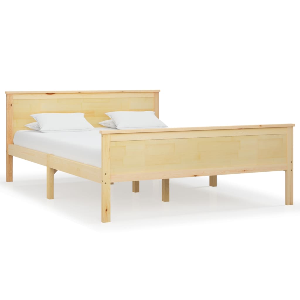 Bed Frame without Mattress Solid Wood Pine 160x200 cm