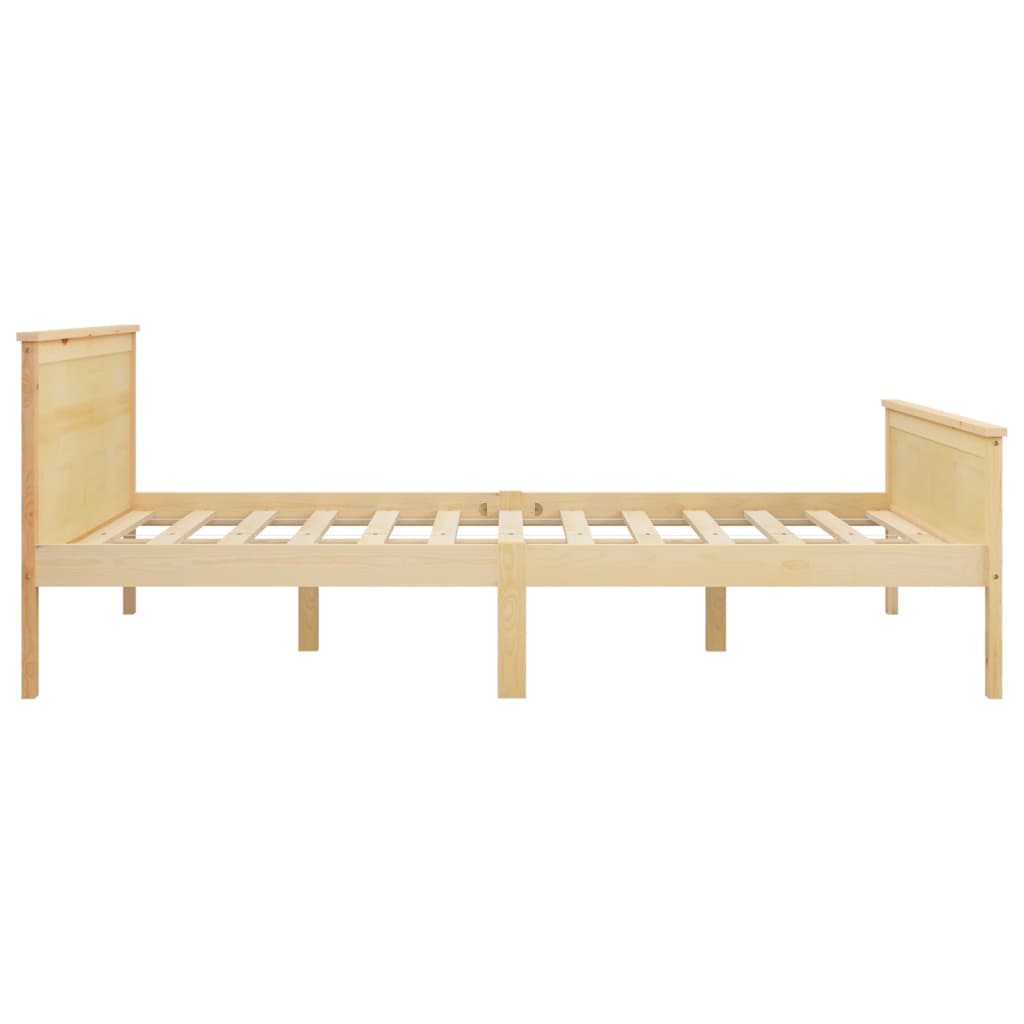 Bed Frame without Mattress Solid Wood Pine 160x200 cm