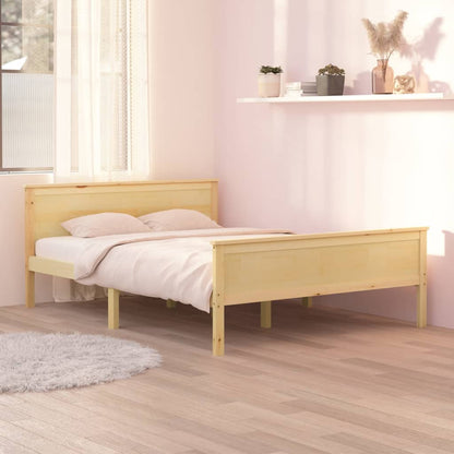 Bed Frame without Mattress Solid Wood Pine 160x200 cm