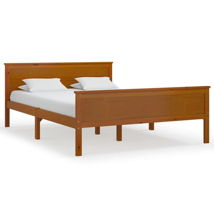 Bed Frame without Mattress Honey Brown Solid Wood Pine 140x200 cm