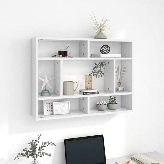 Wall Shelf White 75x16x55 cm Engineered Wood