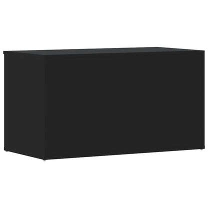 Storage Chest Black 84x42x46 cm Engineered Wood