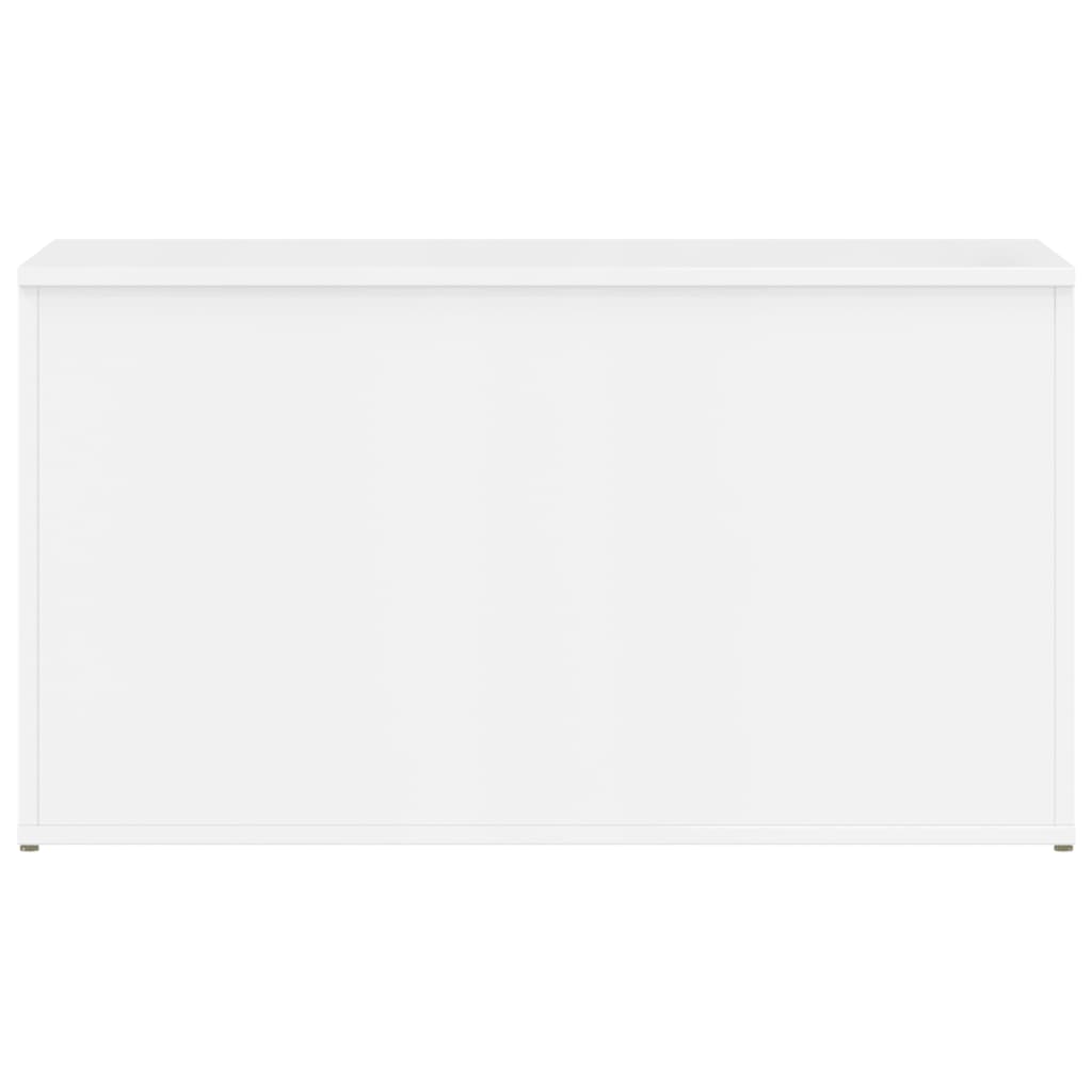 Storage Chest High Gloss White 84x42x46 cm Engineered Wood