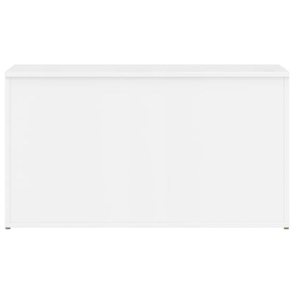 Storage Chest High Gloss White 84x42x46 cm Engineered Wood