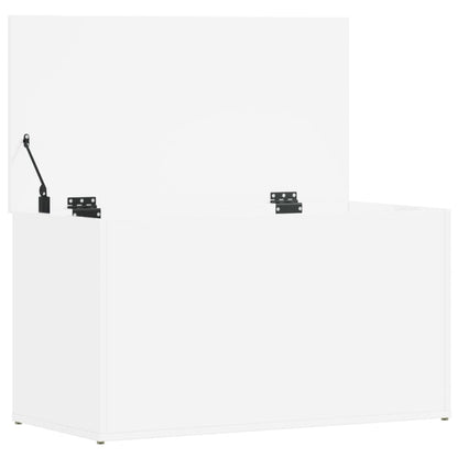 Storage Chest High Gloss White 84x42x46 cm Engineered Wood