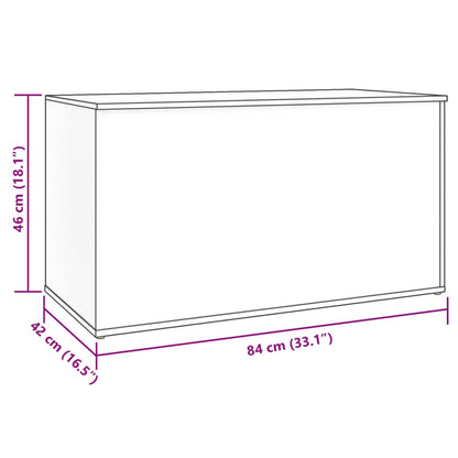 Storage Chest High Gloss White 84x42x46 cm Engineered Wood