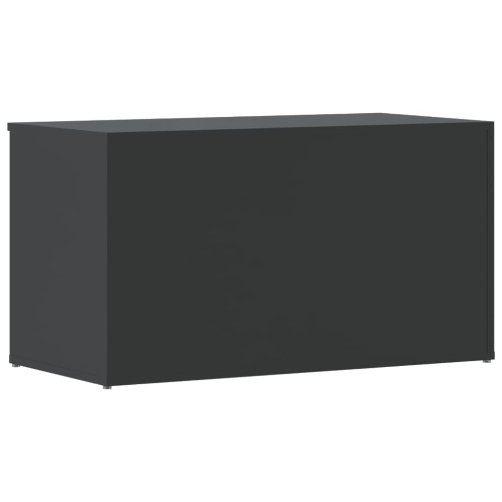 Storage Chest High Gloss Grey 84x42x46 cm Engineered Wood