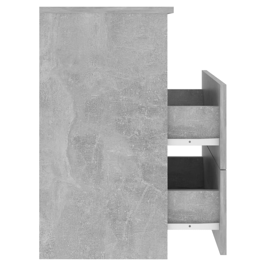 Bed Cabinet Concrete Grey 50x32x60 cm