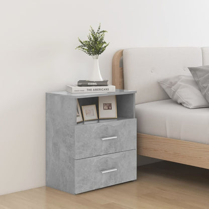 Bed Cabinet Concrete Grey 50x32x60 cm