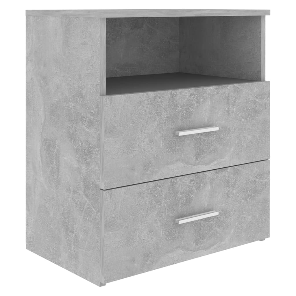 Bed Cabinets 2 pcs Concrete Grey 50x32x60cm