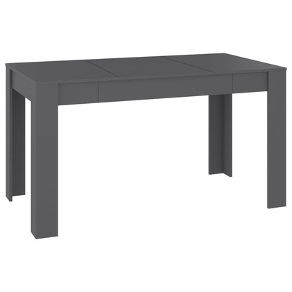 Dining Table Grey 140x74.5x76 cm Engineered Wood