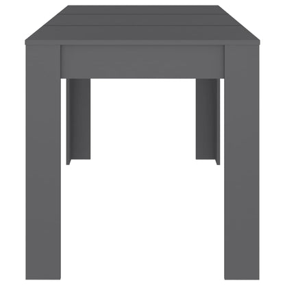 Dining Table Grey 140x74.5x76 cm Engineered Wood