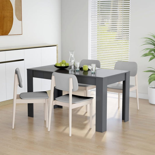 Dining Table Grey 140x74.5x76 cm Engineered Wood