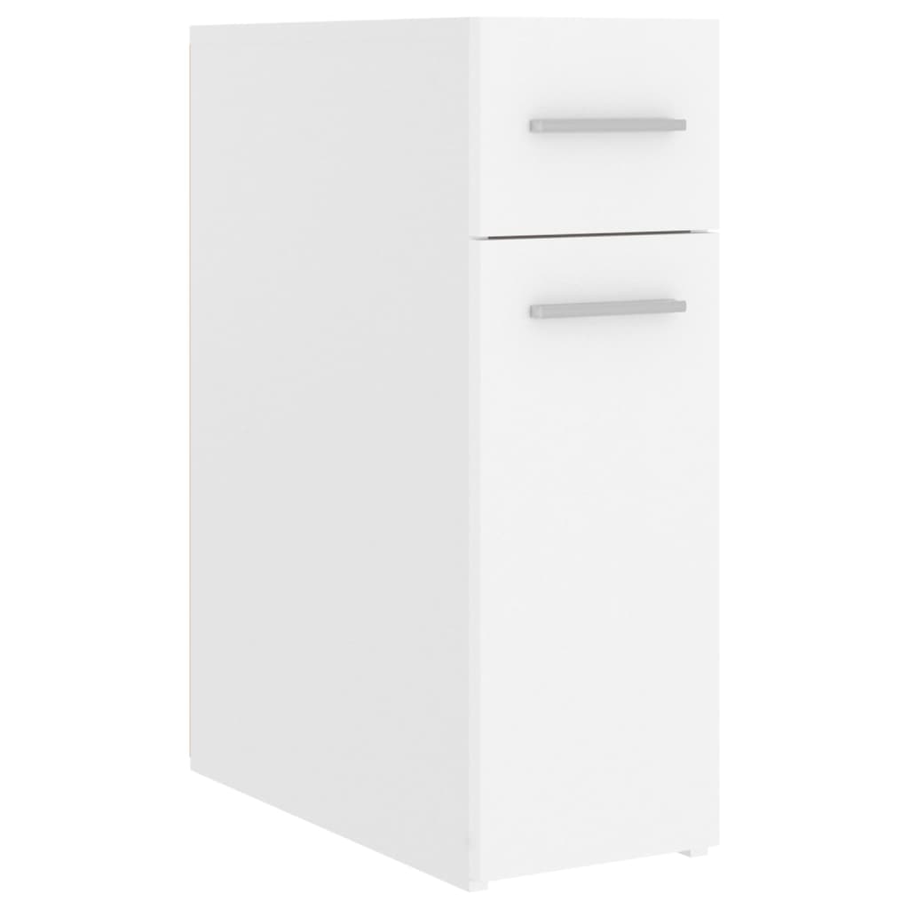 Apothecary Cabinet White 20x45.5x60 cm Engineered Wood