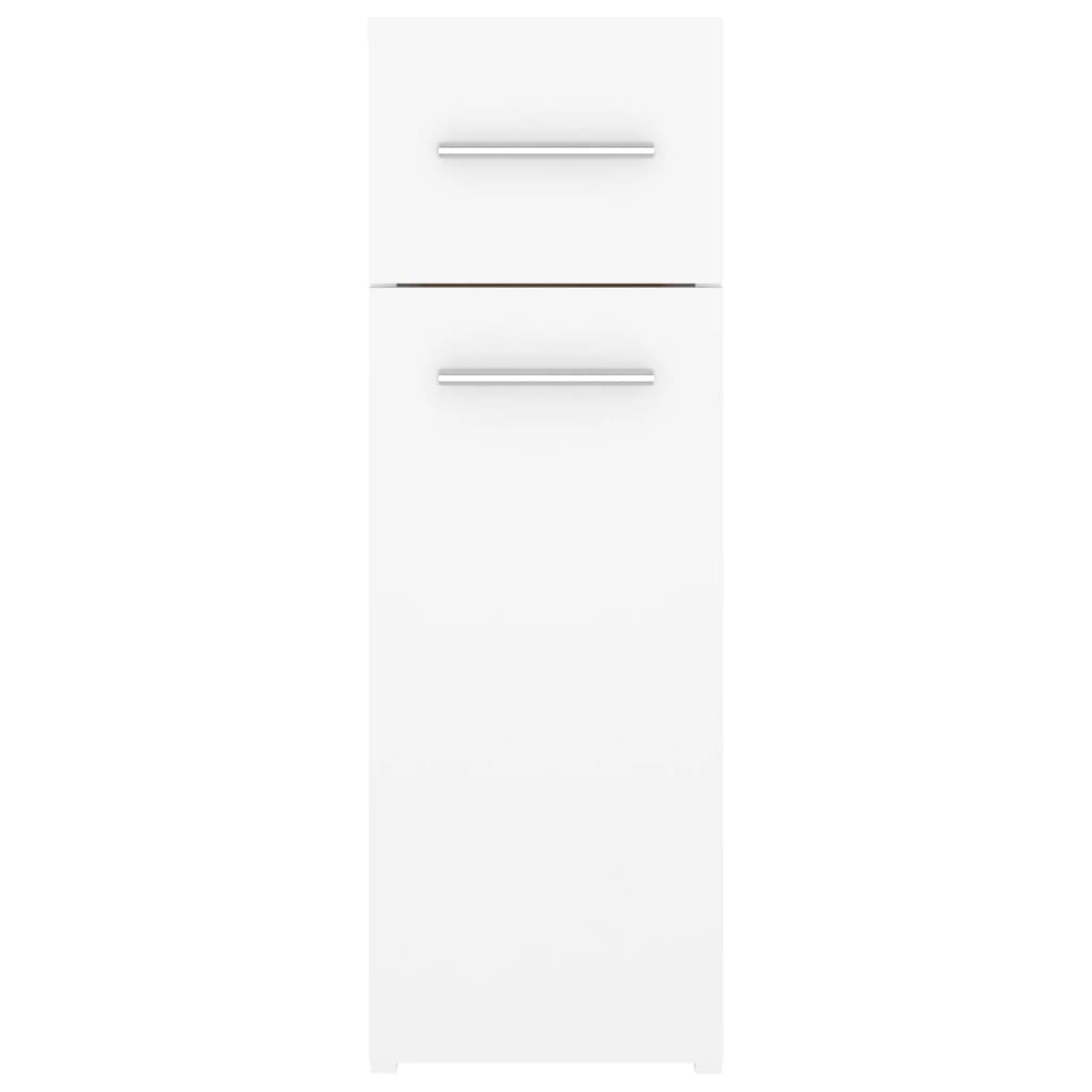 Apothecary Cabinet White 20x45.5x60 cm Engineered Wood