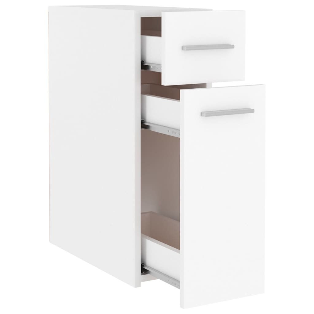 Apothecary Cabinet White 20x45.5x60 cm Engineered Wood