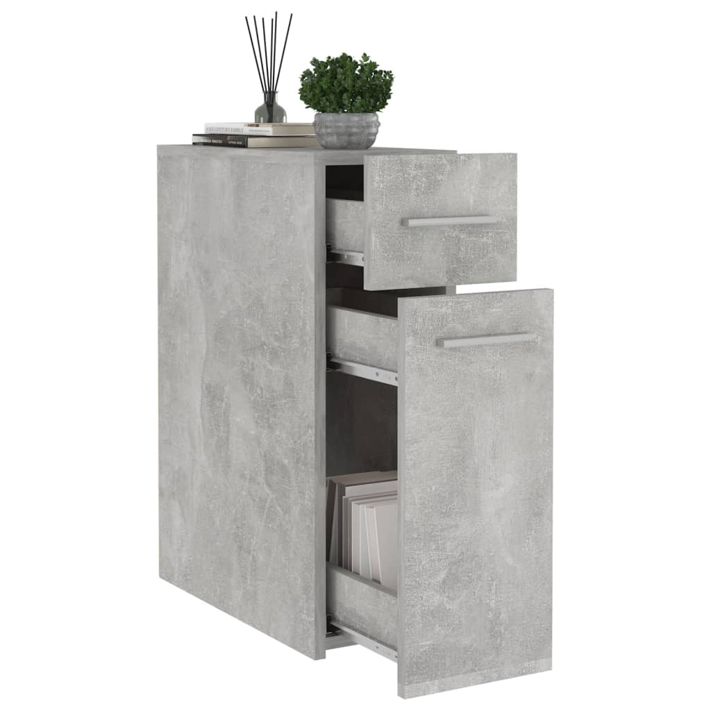 Apothecary Cabinet Concrete Grey 20x45.5x60 cm Engineered Wood