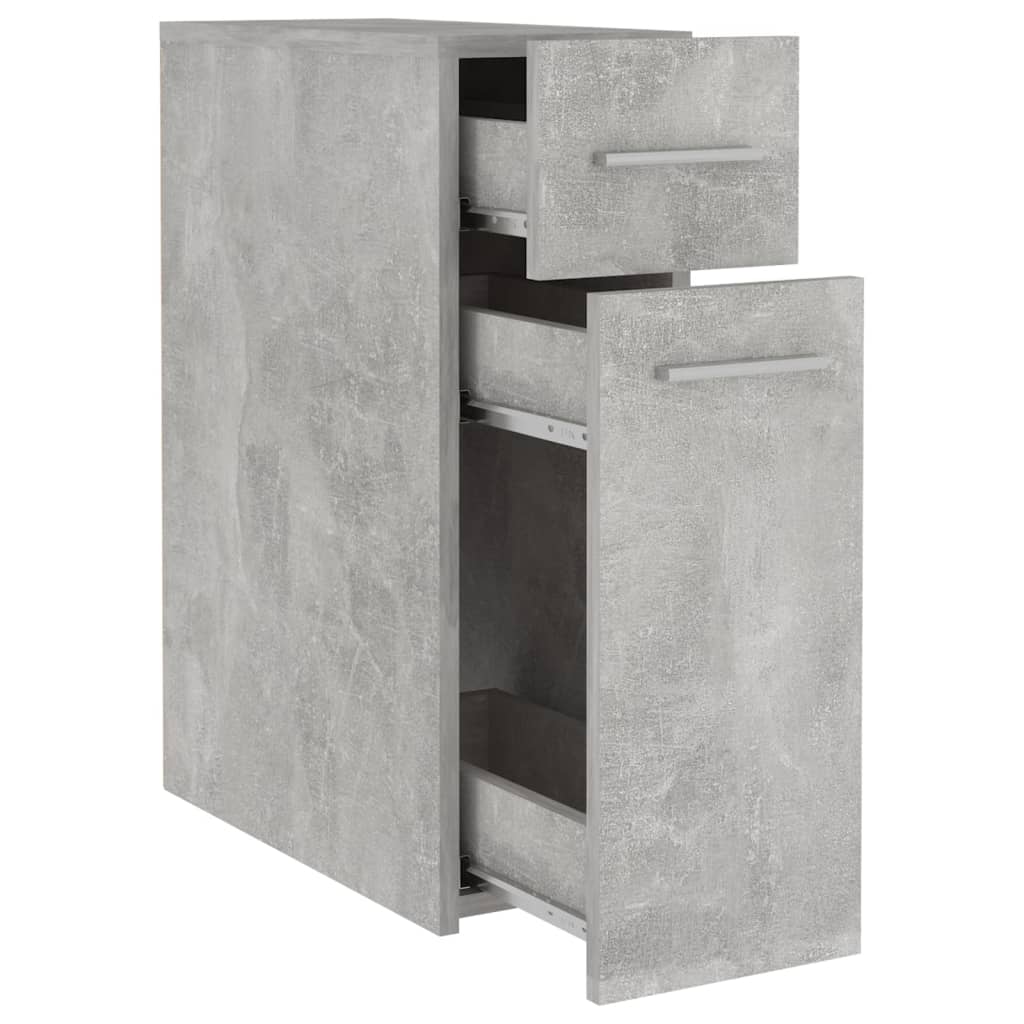 Apothecary Cabinet Concrete Grey 20x45.5x60 cm Engineered Wood