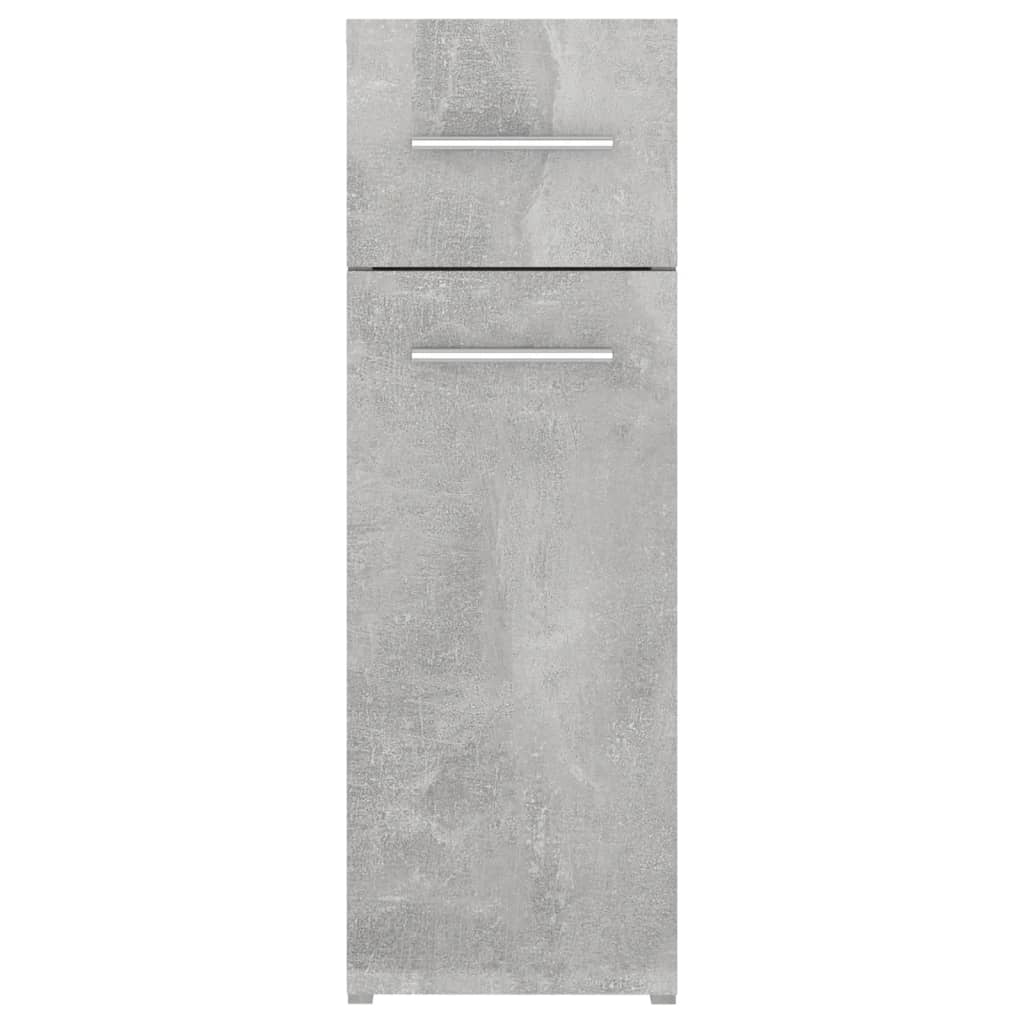 Apothecary Cabinet Concrete Grey 20x45.5x60 cm Engineered Wood