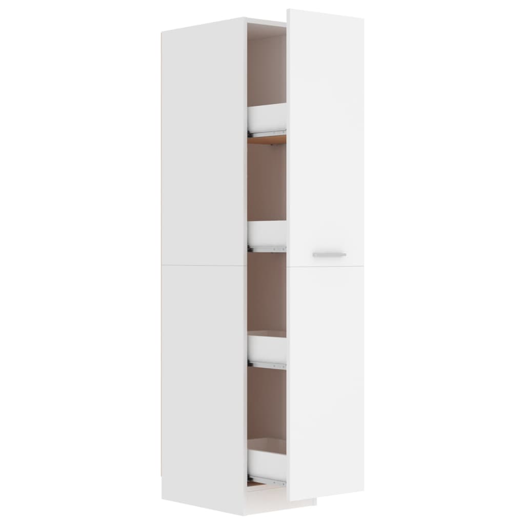 Apothecary Cabinet White 30x42.5x150 cm Engineered Wood