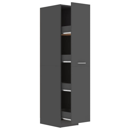 Apothecary Cabinet Grey 30x42.5x150 cm Engineered Wood