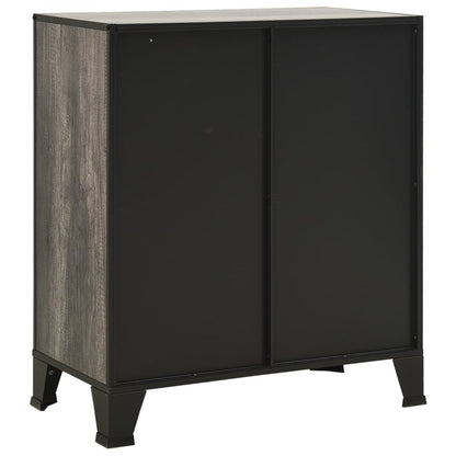 Storage Cabinet Grey 72x36x82 cm Metal and MDF