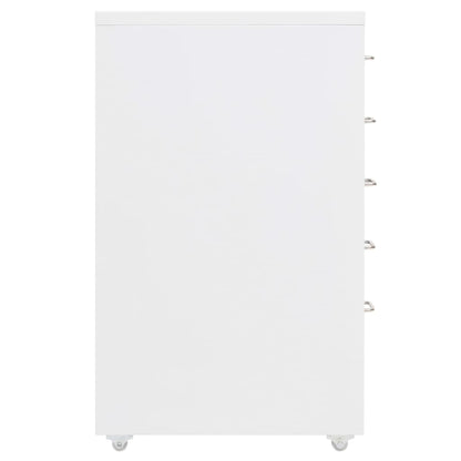 Mobile File Cabinet White 28x41x69 cm Metal