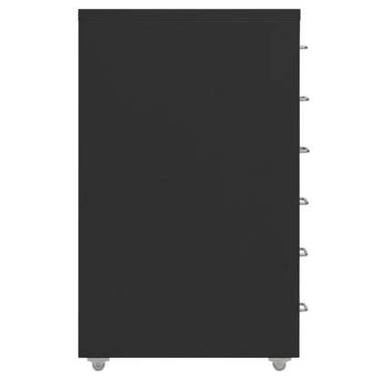 Mobile File Cabinet Black 28x41x69 cm Metal