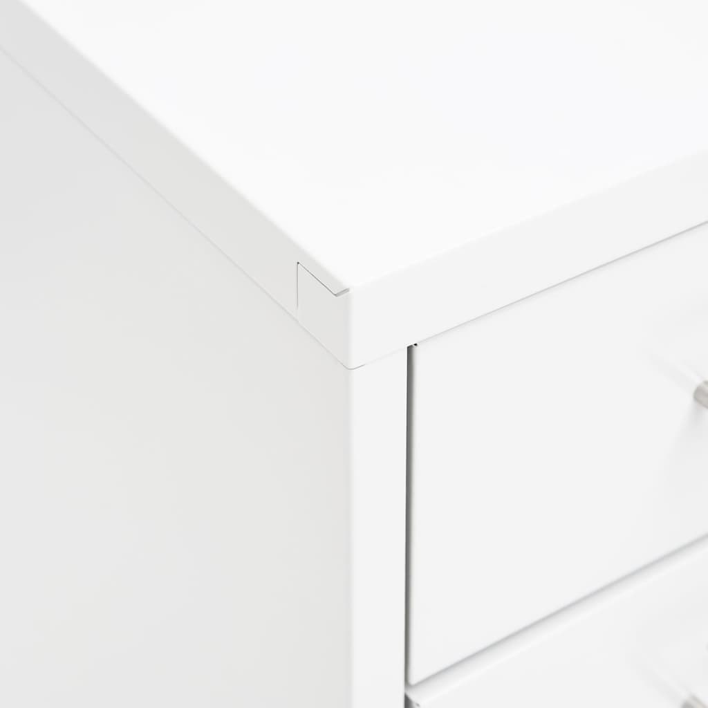 Mobile File Cabinet White 28x41x109 cm Metal