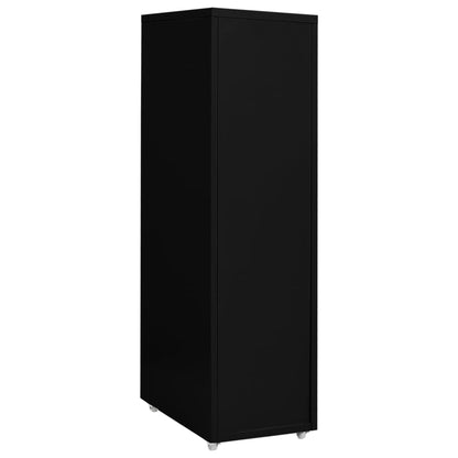 Mobile File Cabinet Black 28x41x109 cm Metal