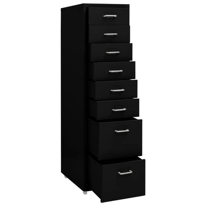 Mobile File Cabinet Black 28x41x109 cm Metal