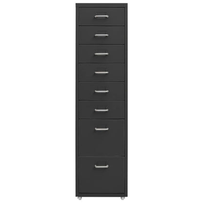 Mobile File Cabinet Anthracite 28x41x109 cm Metal