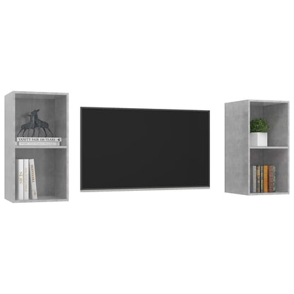 Wall-mounted TV Cabinets 2 pcs Concrete Grey Engineered Wood