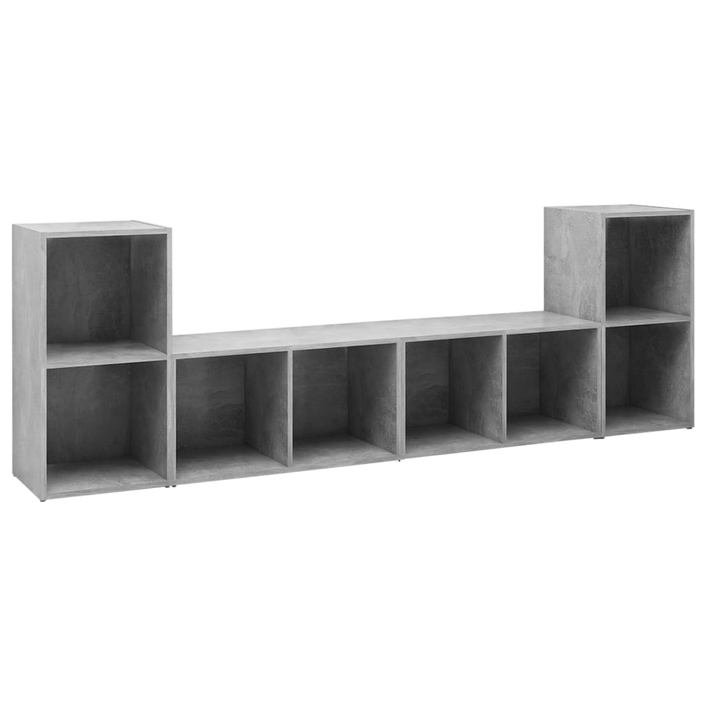 TV Cabinets 4 pcs Concrete Grey 72x35x36.5 cm Engineered Wood